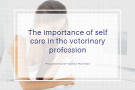 The importance of self-care in the veterinary profession (for Nurses)